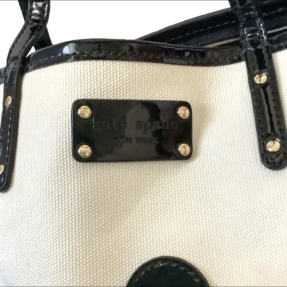πHPπβ οΈKATE SPADE Black/White Polka Dot Tote - Picture 7 of 7
